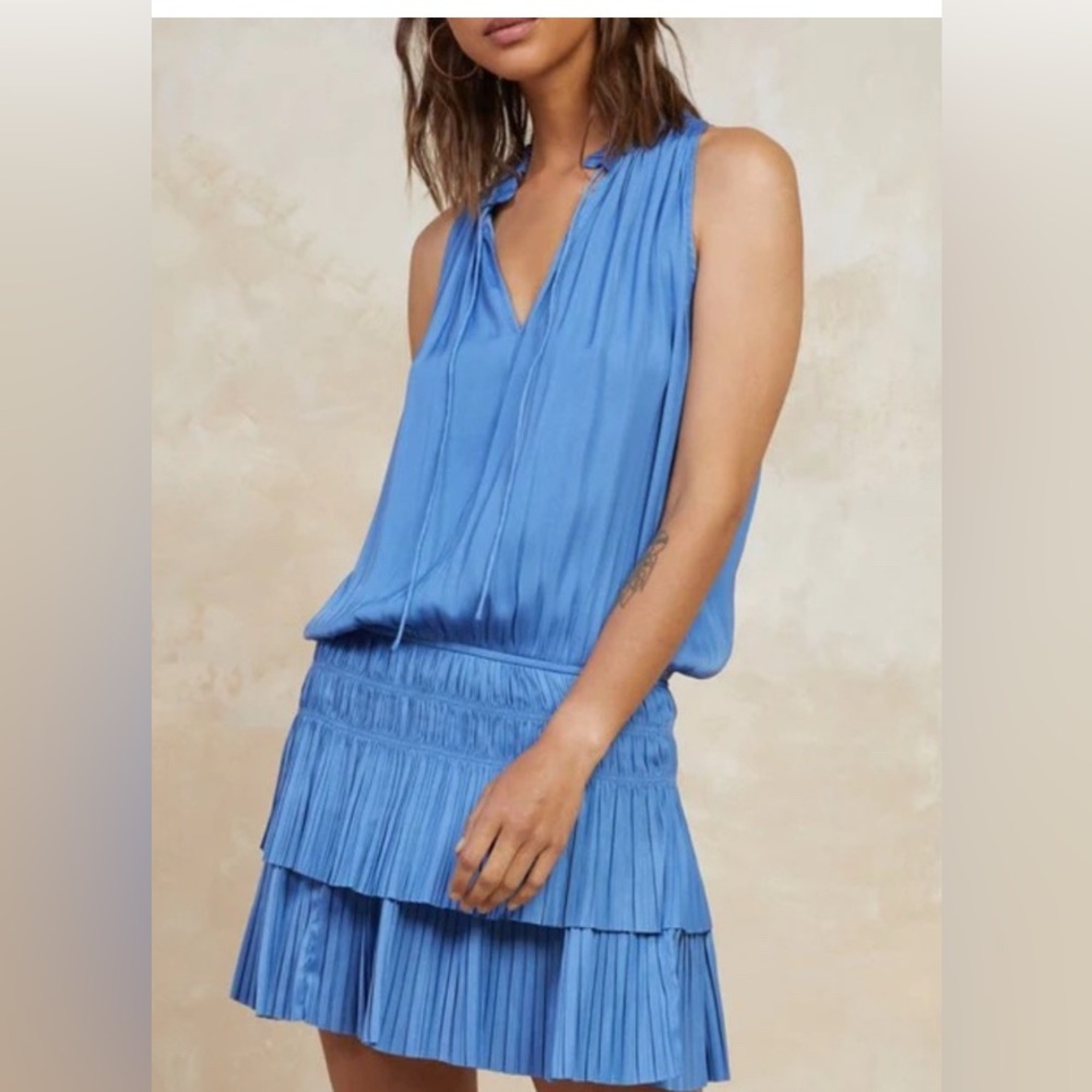 pookie and sebastian Elegant Blue Mini Dress - Picture 4 of 11